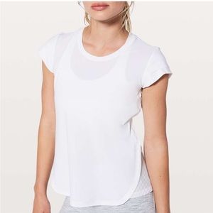 Lululemon medium white exercise shirt sleeved shirt